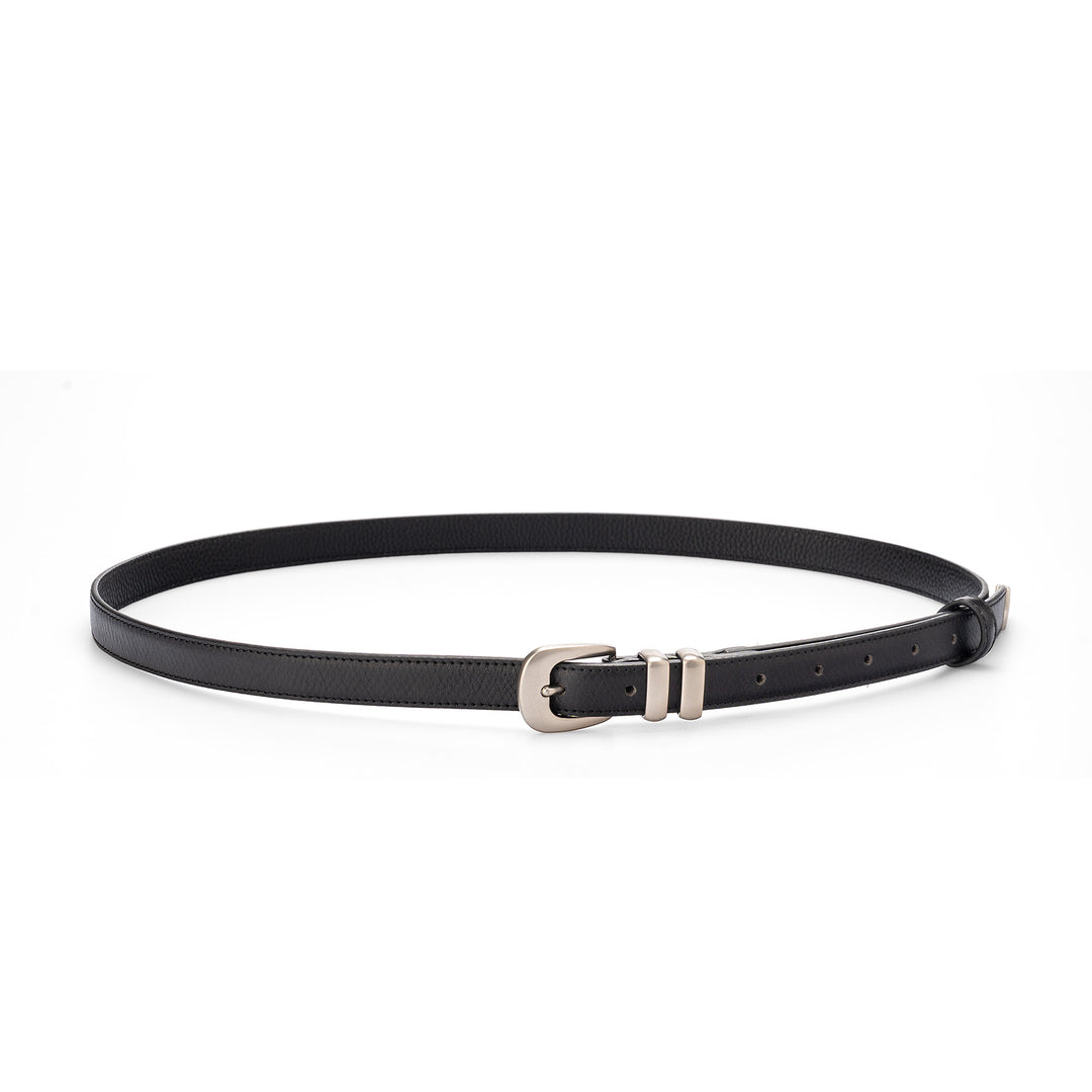 Cinturón de mujer de colección sencilla de piel curtida vegetal
