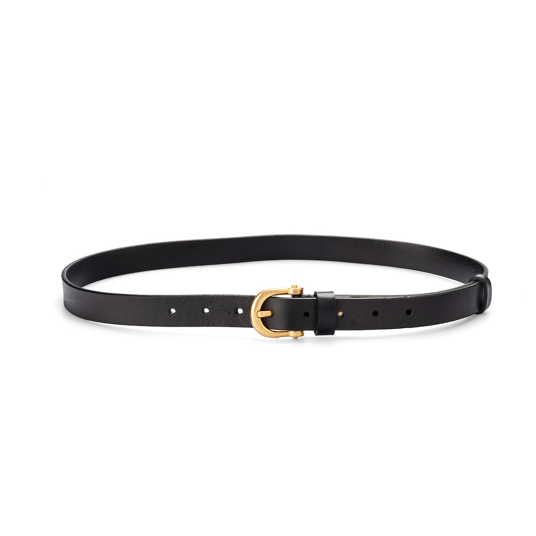 Cinturón de mujer de colección sencilla de piel curtida vegetal