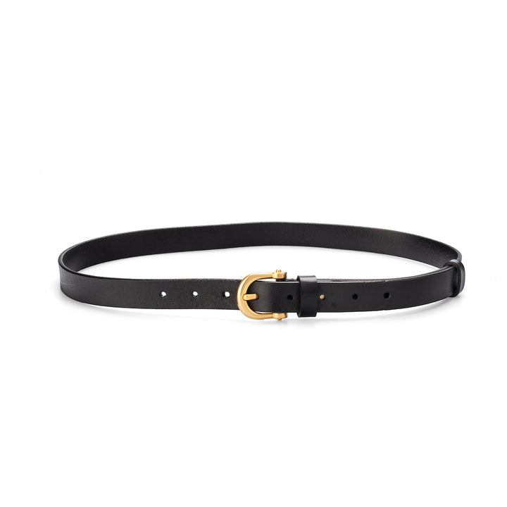Cinturón de mujer de colección sencilla de piel curtida vegetal