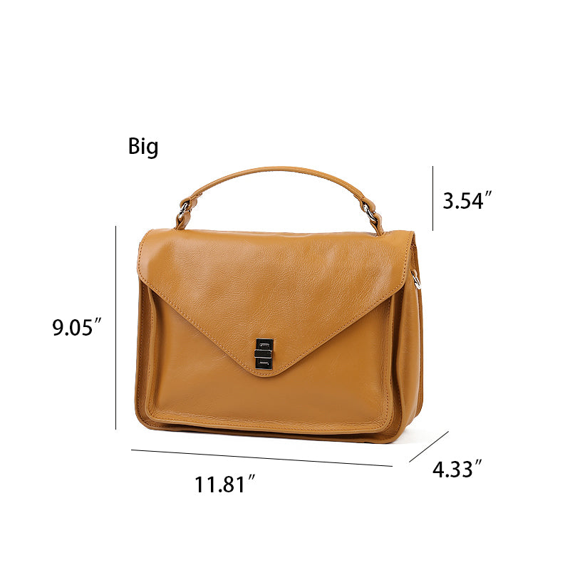 Sac bandoulière rétro simple en cuir texturé | Sac à main