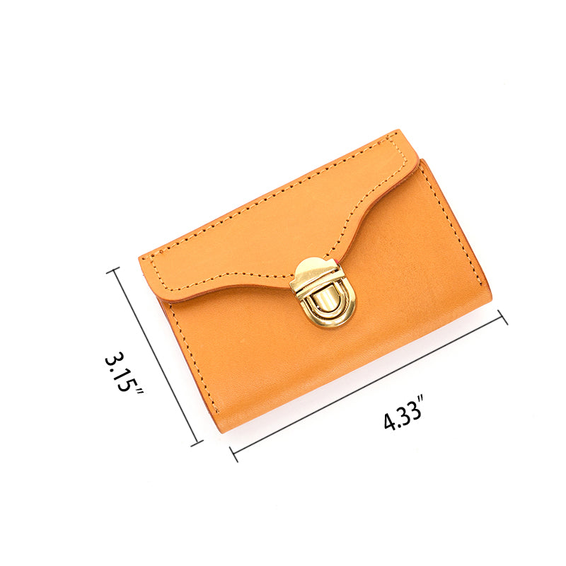 Porte-monnaie portable en cuir style rétro et minimaliste