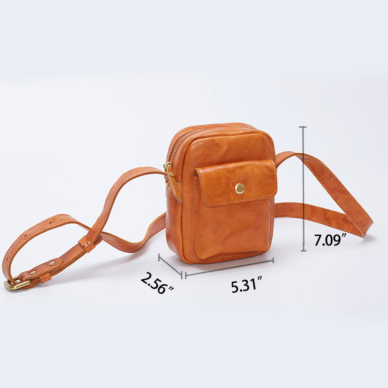 Sac bandoulière femme en cuir tanné végétal Dwarves