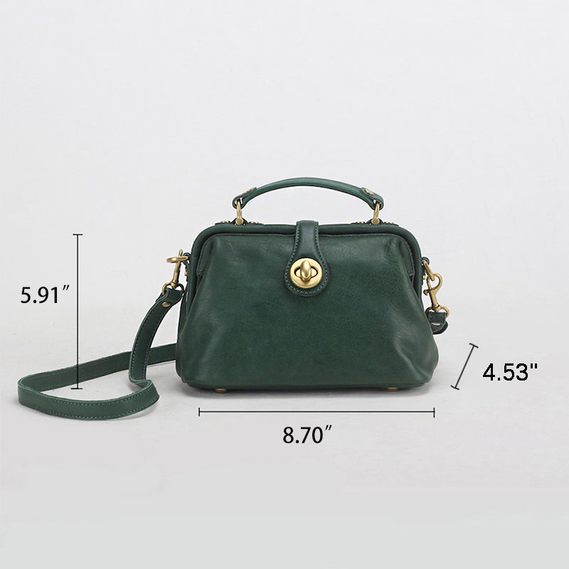 Handmade Leather Doctor Bag Women | Vintage Vegetable Tanned