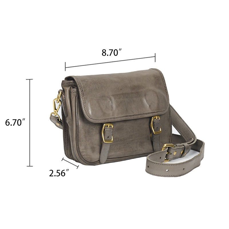 Sac messager rétro unisexe en cuir, à bandoulière unique.