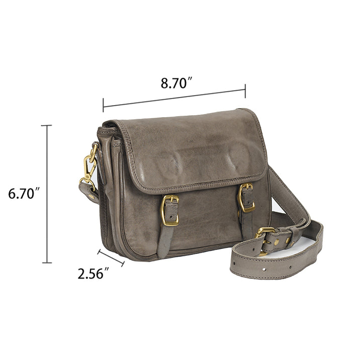 Sac messager rétro unisexe en cuir, à bandoulière unique.