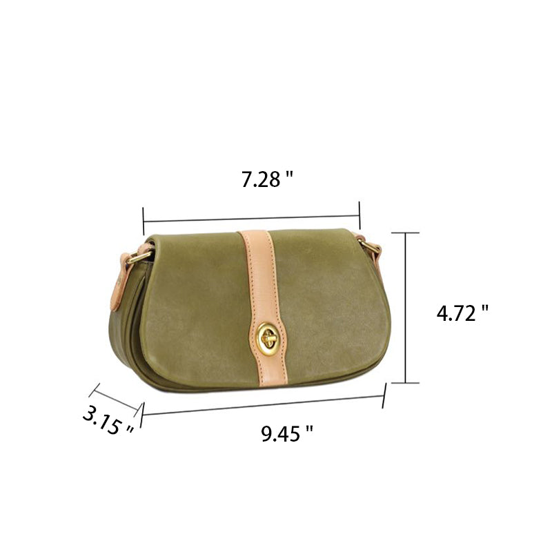 Sac bandoulière chic en cuir tanné végétal pour femme