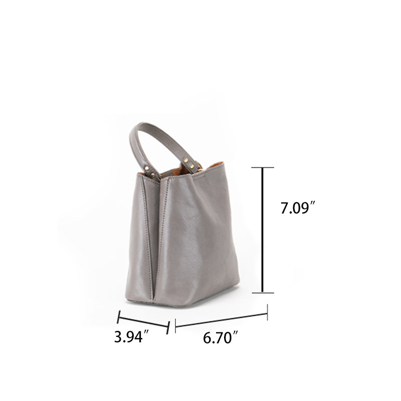 Sac à tonneau vintage en cuir à large ouverture