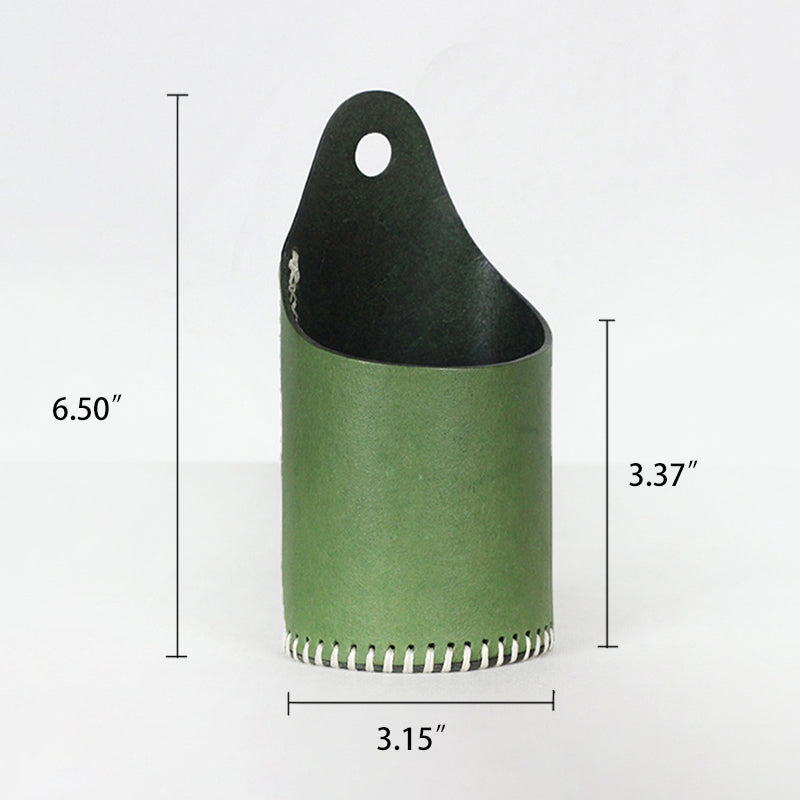 Porte-stylo personnalisé en cuir de vachette pleine fleur, tanné végétal et fait main, avec stylo en cuir véritable.