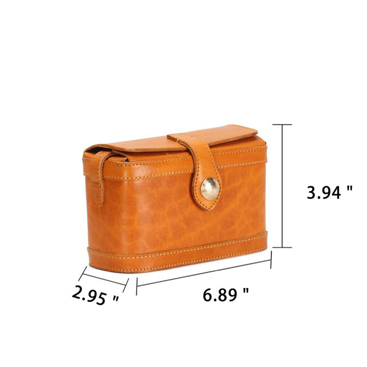 Sac bandoulière carré Summer Love Vintage en cuir tanné végétal