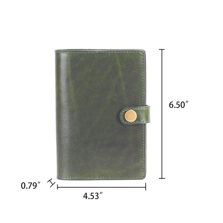 Carnet vintage en cuir tanné végétal froissé