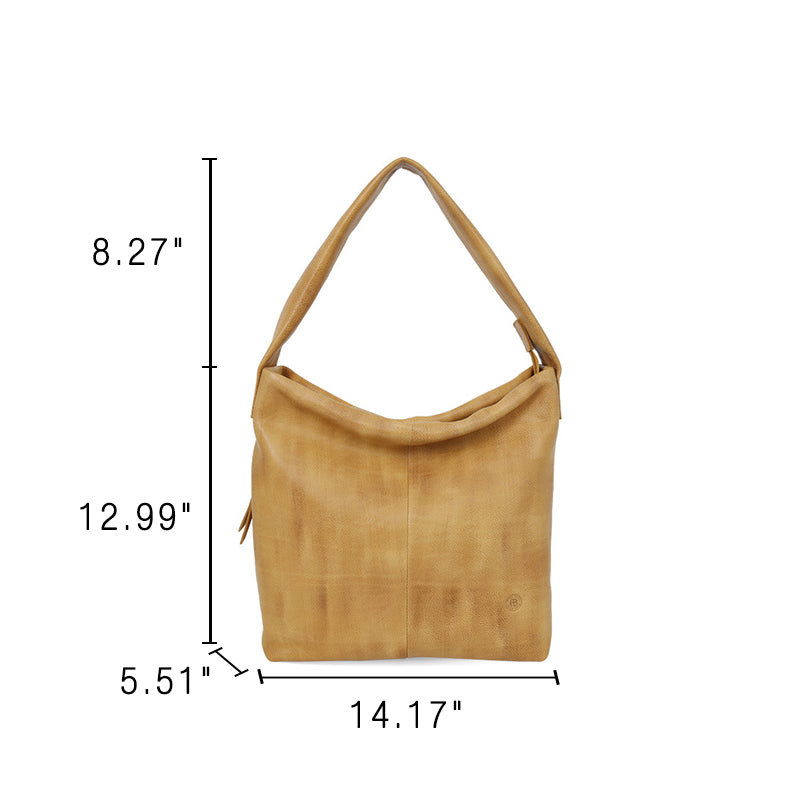 Full Grain Leather Tote Bag for Women Large Slouchy Underarm Shoulder Bag