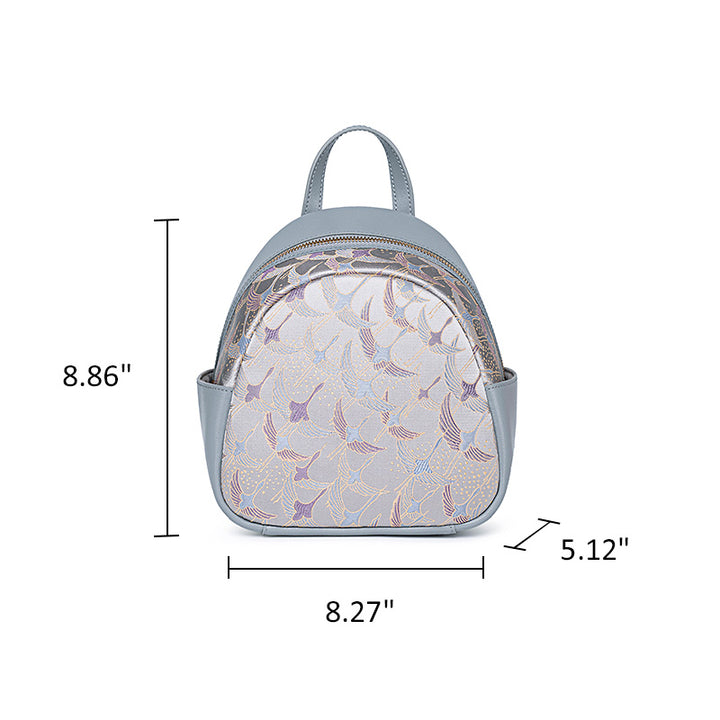 Sac à dos rétro décontracté en cuir de vachette pour femme