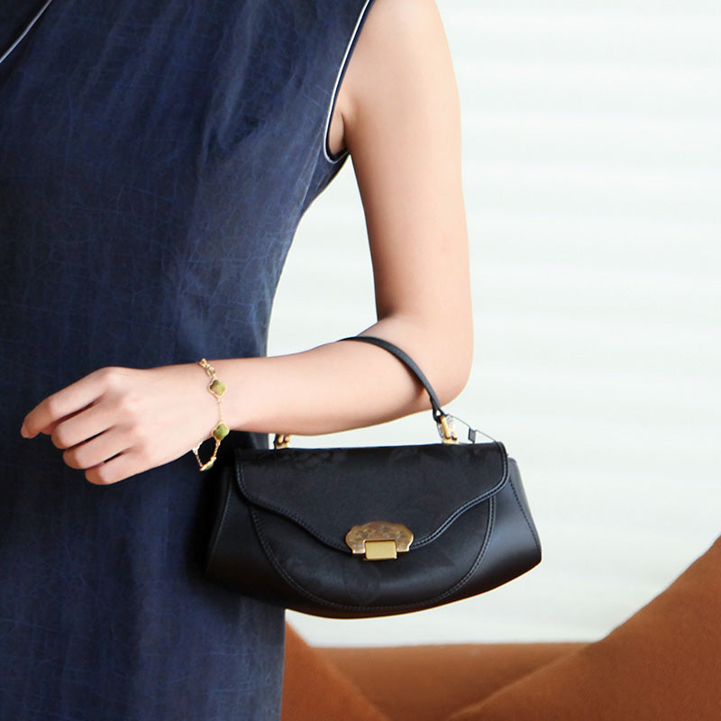 Fashion Style Elegant Bag Mini Saddle Silk Crossbody Handbag