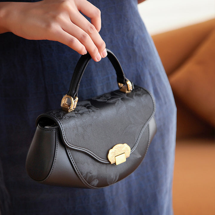 Fashion Style Elegant Bag Mini Saddle Silk Crossbody Handbag
