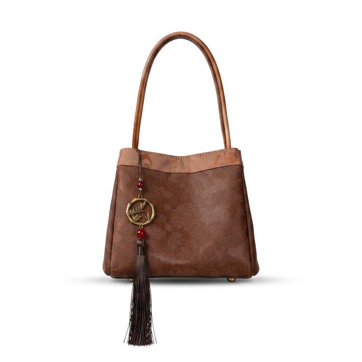 Mulberry Silk Small Handbag Small Leather Retro Brocade Silk Bag