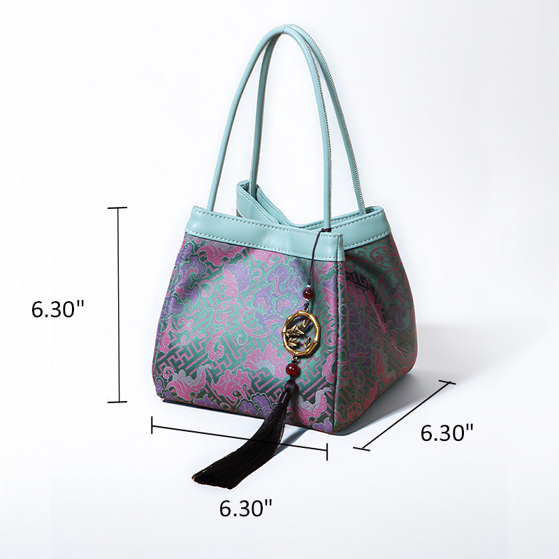 Brocade Silk Material Handbag Multi Pattern Chinese Silk Bag