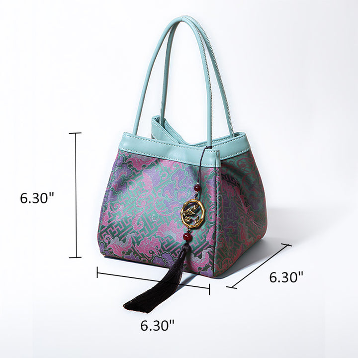 Brocade Silk Material Handbag Multi Pattern Chinese Silk Bag