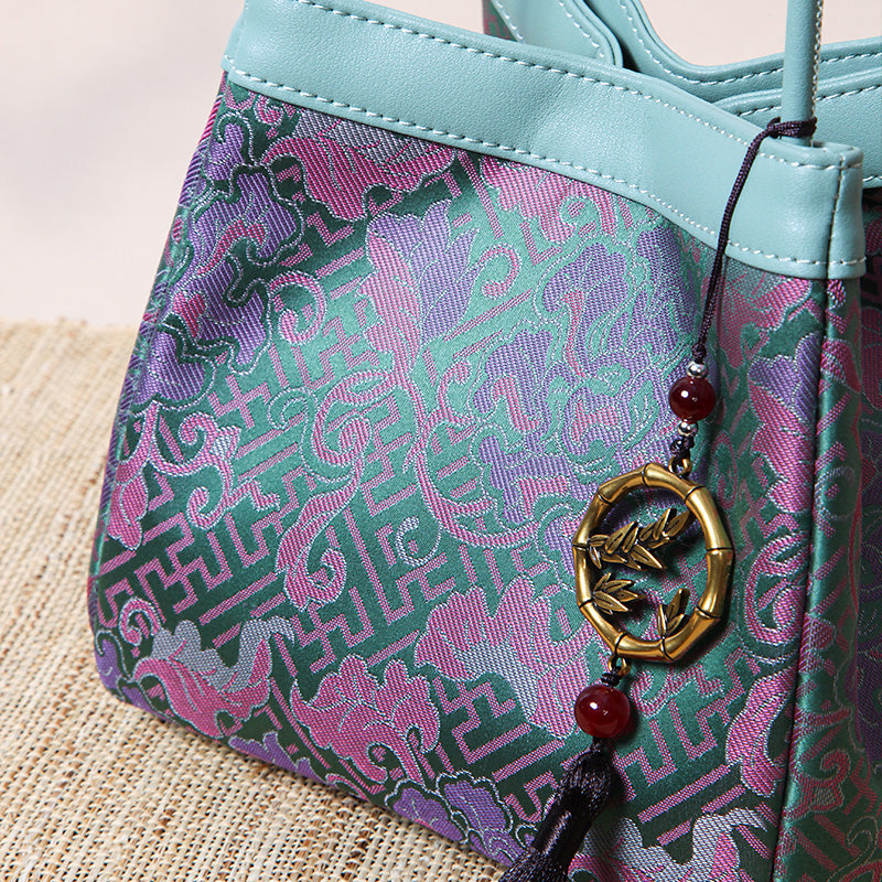 Brocade Silk Material Handbag Multi Pattern Chinese Silk Bag