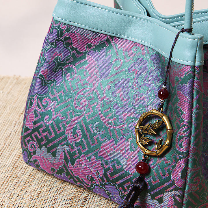 Brocade Silk Material Handbag Multi Pattern Chinese Silk Bag