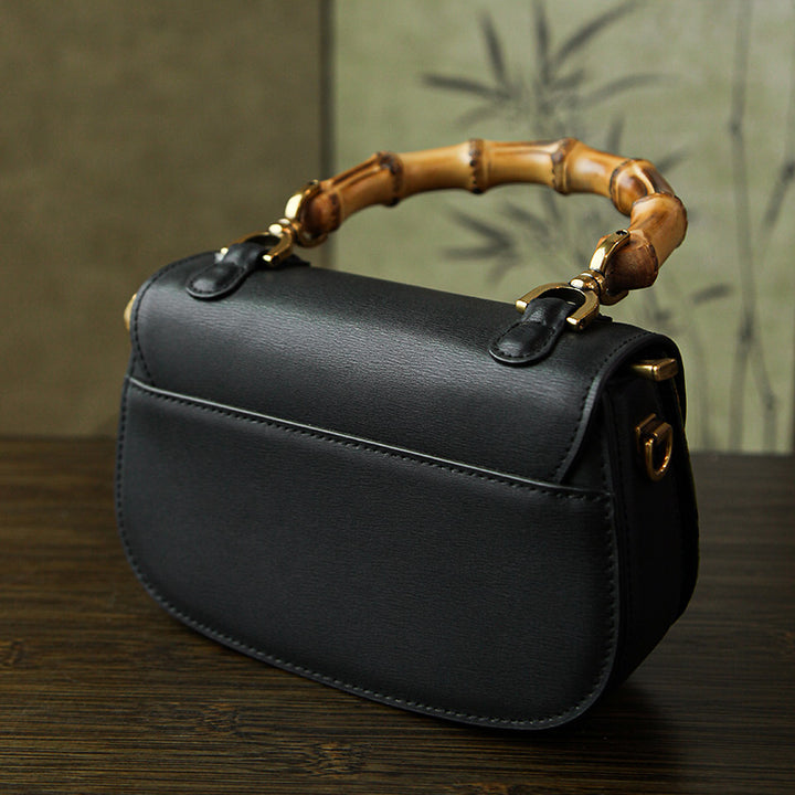 Mulberry Silk Leather Saddle Bag Green Bamboo Chinoiserie