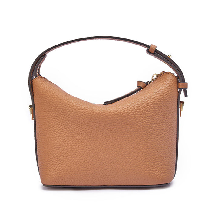 Top Grain Leather Mulberry Silk Handbag Chinese Pattern Shu Brocade Crossbody