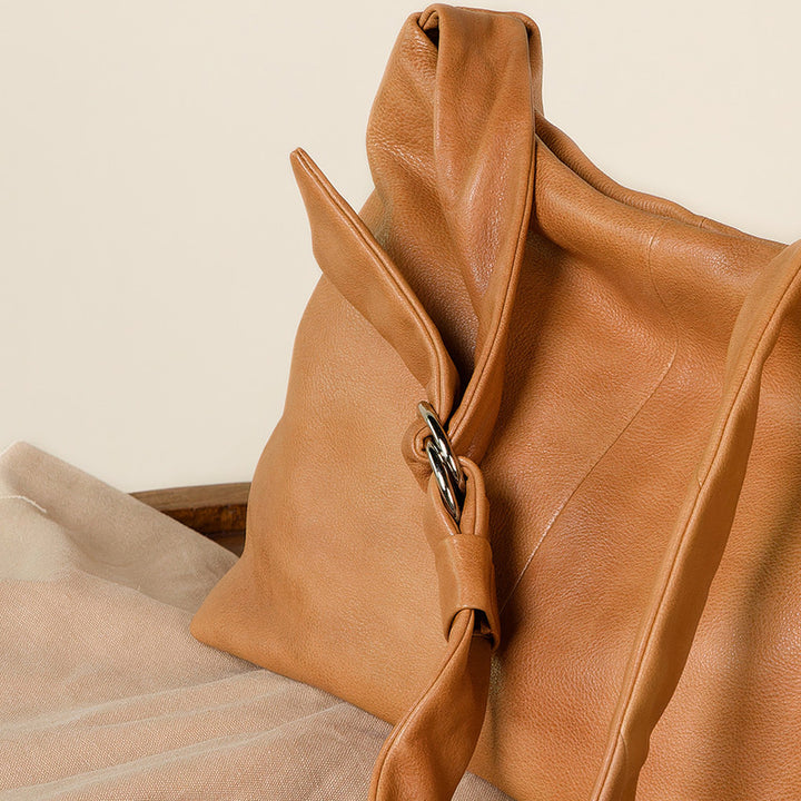 Top Grain Leather Hobo Bag Slouchy Shoulder Crossbody Bag for Women
