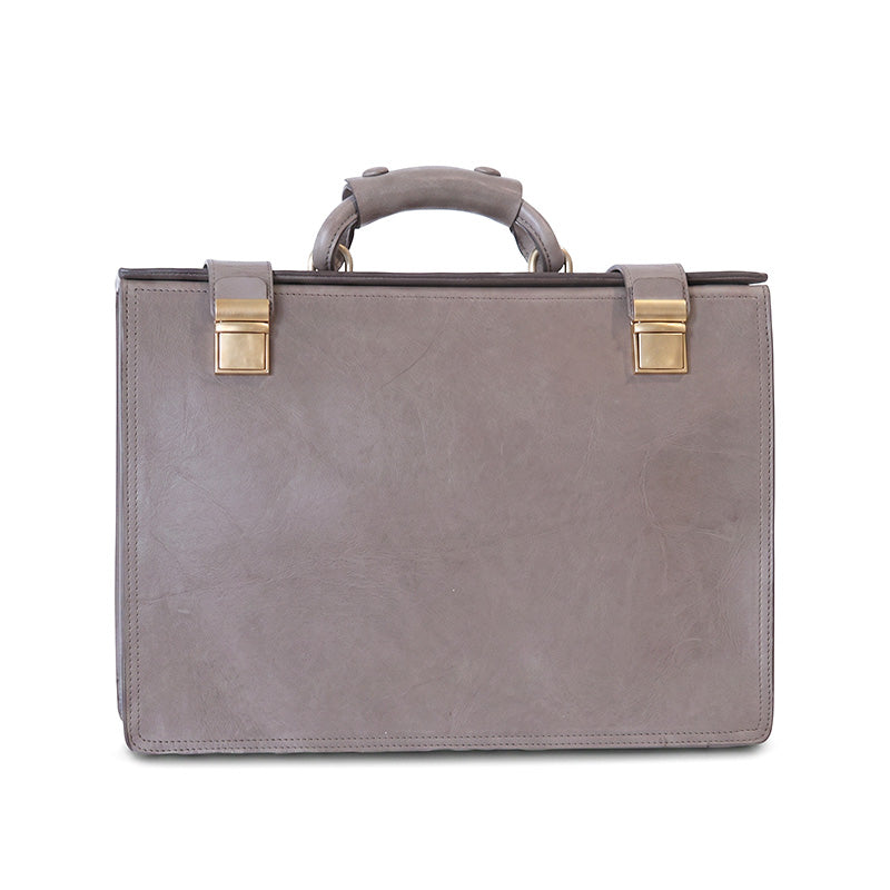 Vegetable Tanned Leather Briefcase Women&