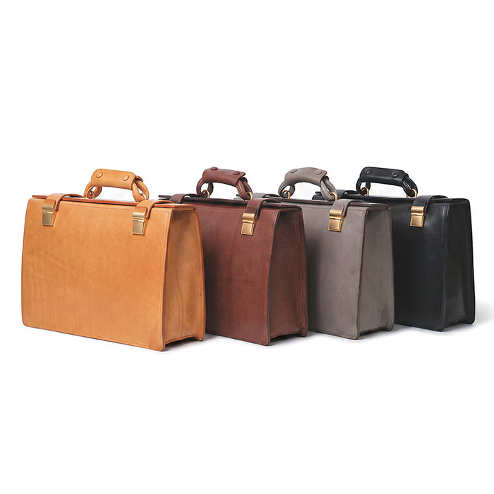 Vegetable Tanned Leather Briefcase Women&