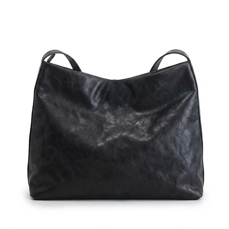 Sac fourre-tout polyvalent grande capacité en cuir de vachette tanné végétal
