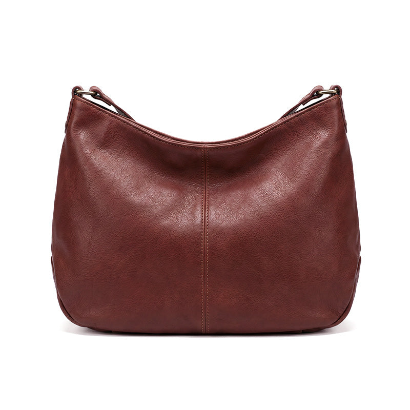 Sac bandoulière femme en cuir de vachette tanné végétal style rétro