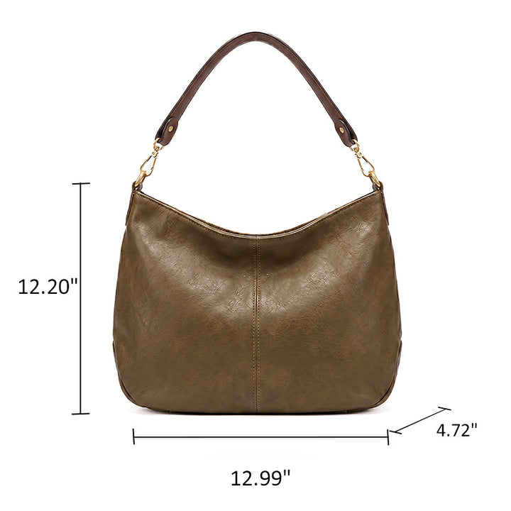 Sac bandoulière femme en cuir de vachette tanné végétal style rétro