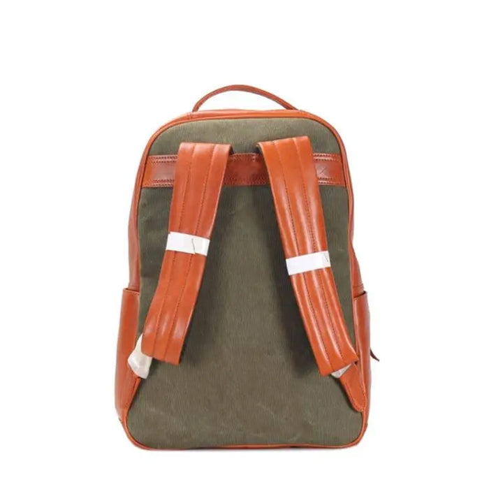 Vegetable-Tanned Leather Backpack Classic Laptop Daypack for Men &amp; Women