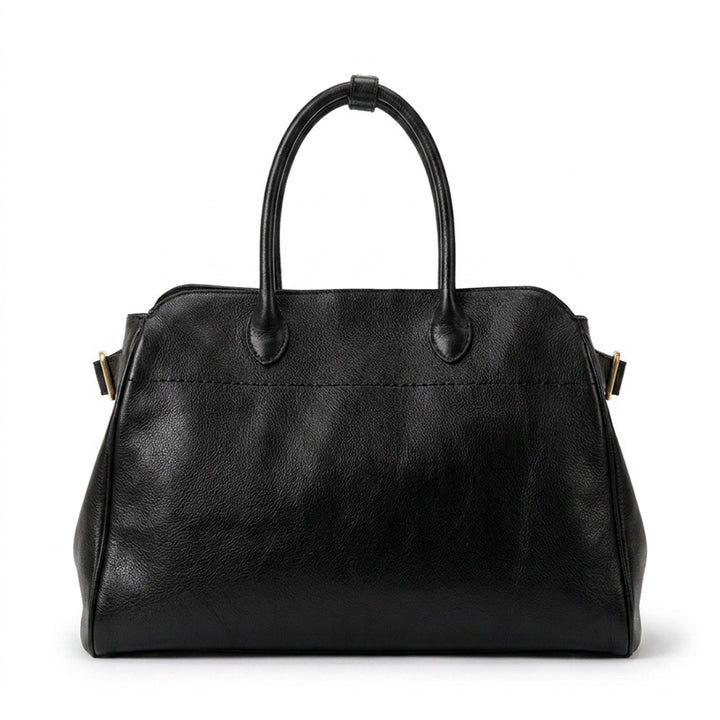 Vegetable Tanned Leather Boston Bag Large Shoulder Crossbody Handbag for Women