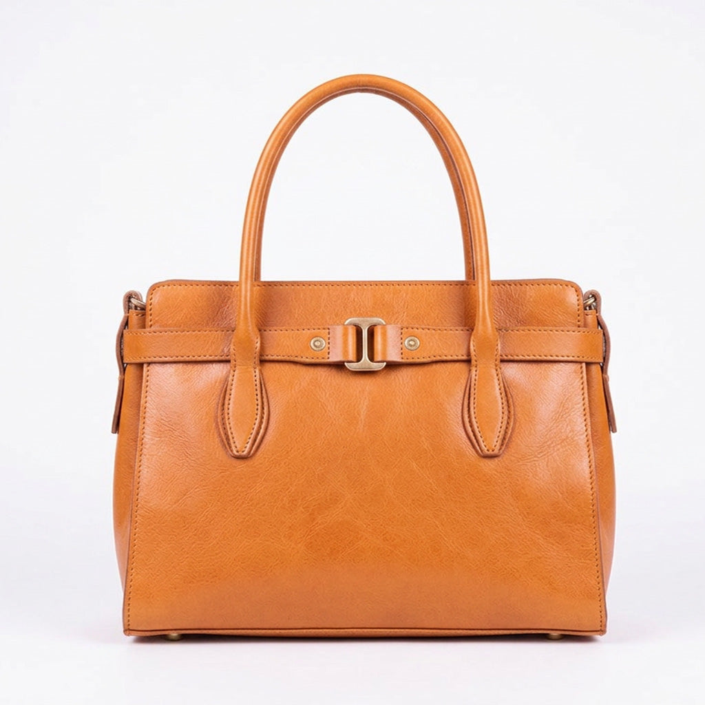 Sac bandoulière classique en cuir de vachette pour femme, idéal pour les affaires