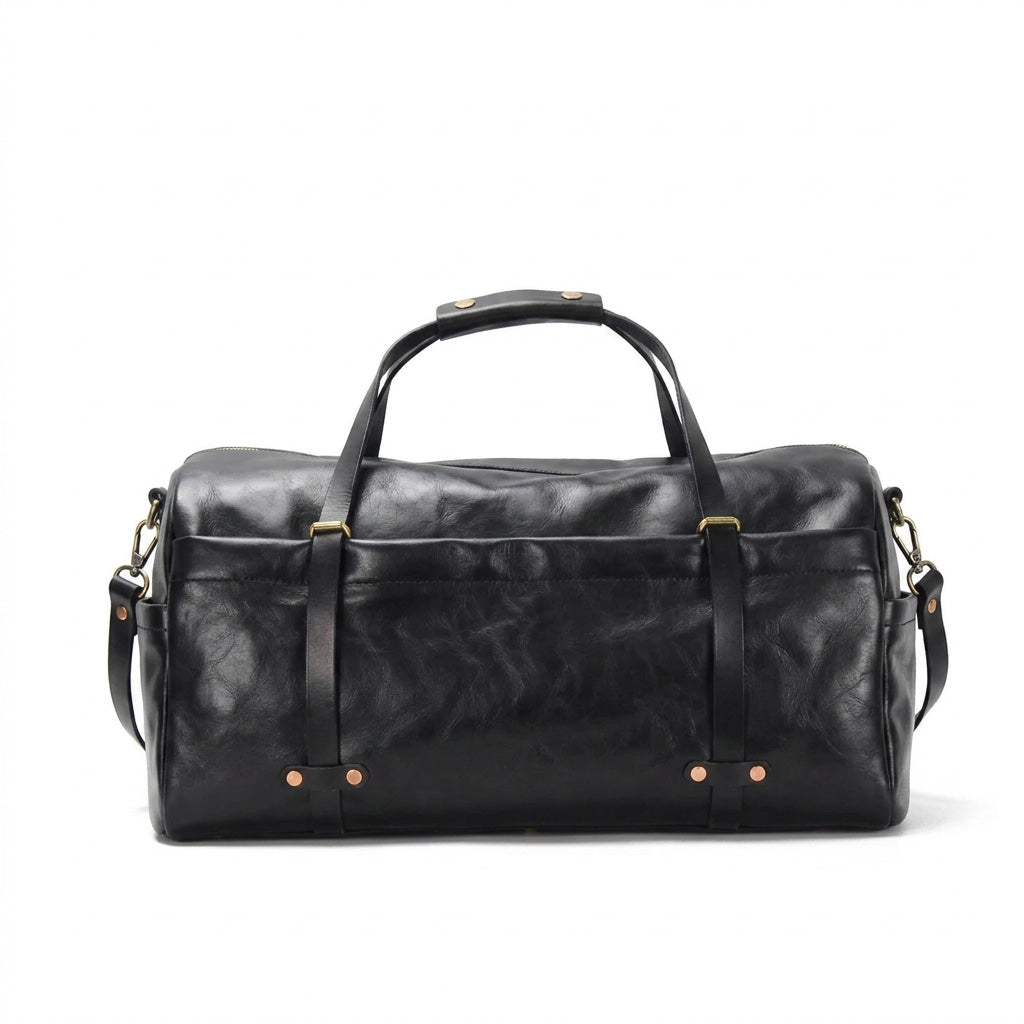 Large Leather Duffle Bag Vegetable-Tanned Weekender Travel Bag for Men &amp; Women