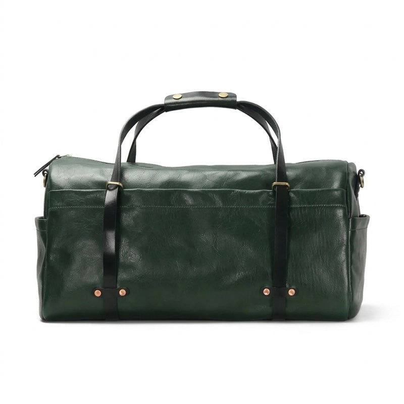 Large Leather Duffle Bag Vegetable-Tanned Weekender Travel Bag for Men &amp; Women