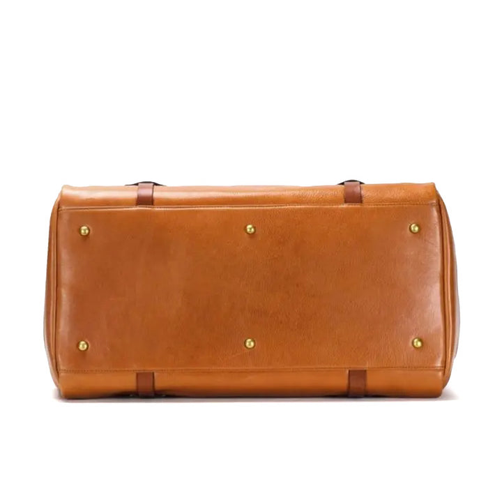 Large Leather Duffle Bag Vegetable-Tanned Weekender Travel Bag for Men &amp; Women
