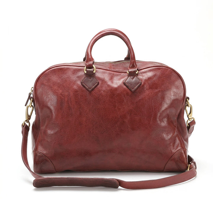 Leather Overnight Handbag for Women Vegetable-Tanned Weekend Travel Shoulder Bag