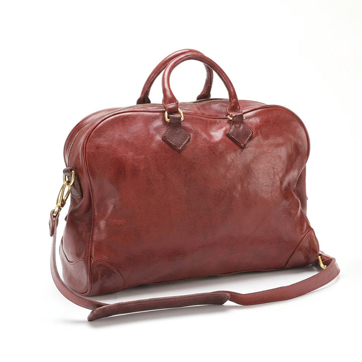 Leather Overnight Handbag for Women Vegetable-Tanned Weekend Travel Shoulder Bag