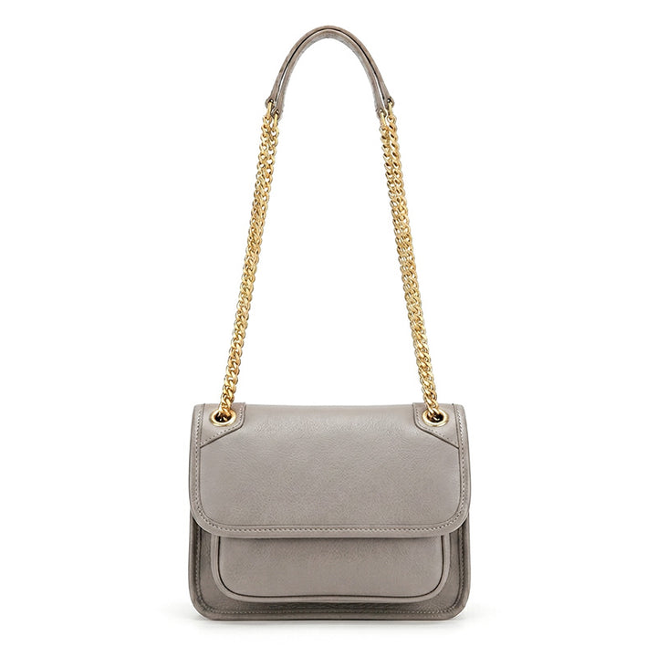 Mini Leather Underarm Bag for Women Vegetable-Tanned Flap Chain Purse