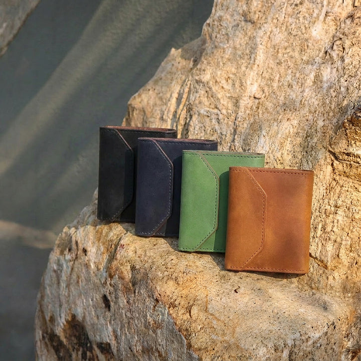Boîte à mouchoirs multifonctionnelle en cuir tanné végétal fabriquée à la main