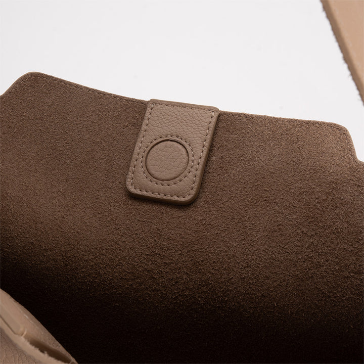 Leather Hobo Tote Bag Top Grain Minimalist Large Shoulder Bag with Removable Pouch