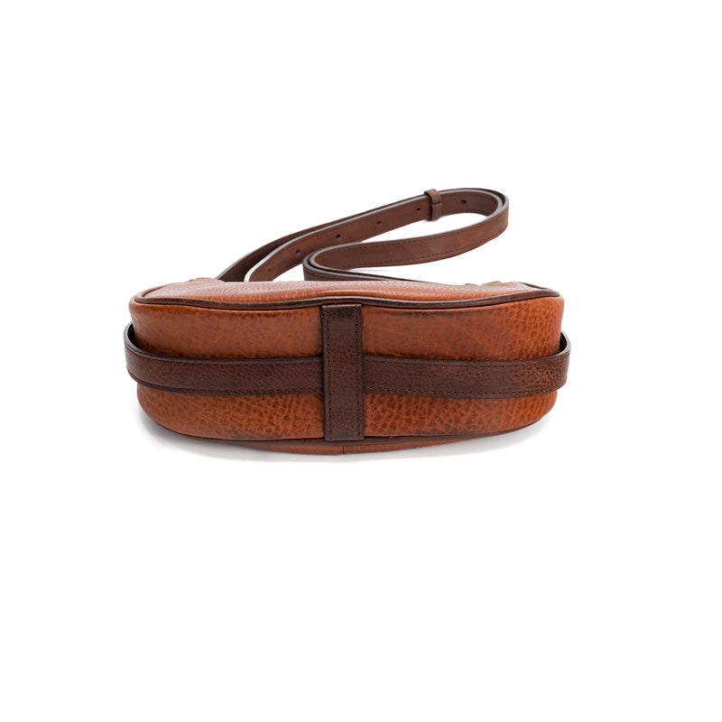 Crescent Bag Washed Full Grain Leather Half Moon Crossbody &amp; Shoulder Bag for Women