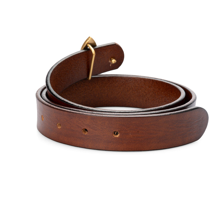 Ceinture femme en cuir tanné végétal, collection simple