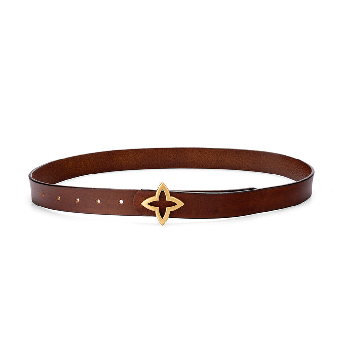 Ceinture femme en cuir tanné végétal, collection simple