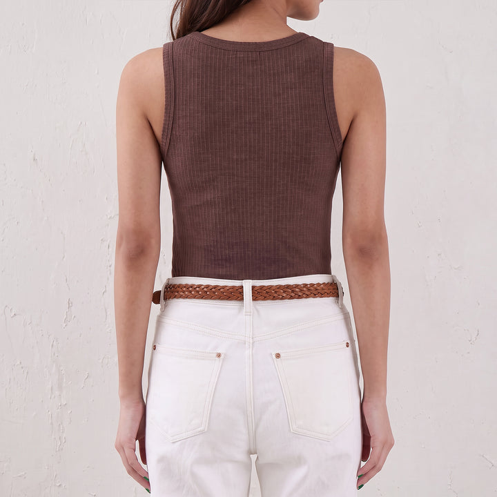 Women’s Top Grain Leather Belt Handwoven Slim Braided Waist Belt