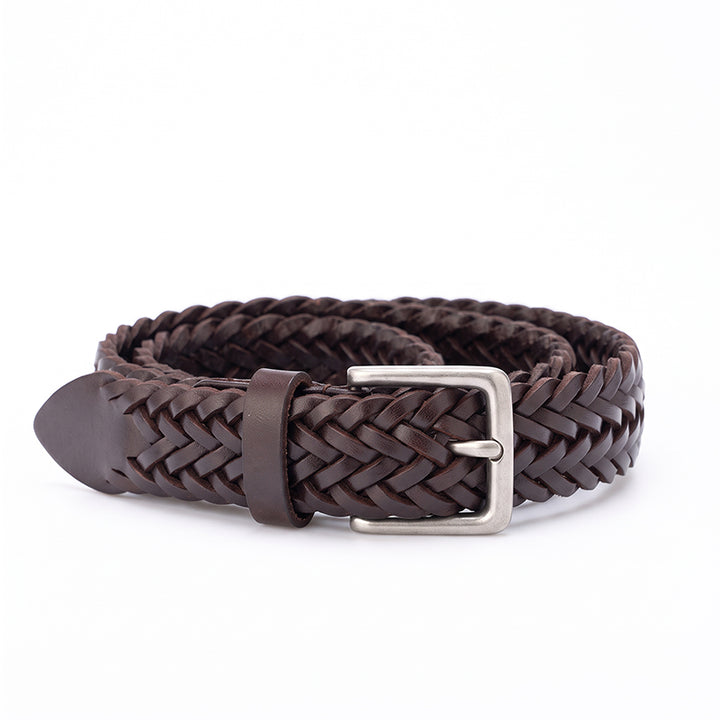 Cinturón de mujer de colección sencilla de piel curtida vegetal