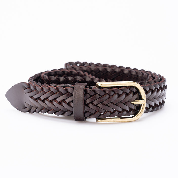 Cinturón de mujer de colección sencilla de piel curtida vegetal