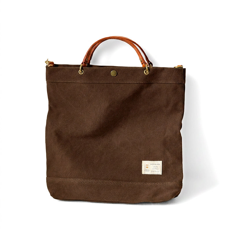 Canvas Tote Bag Leather Handle Vintage Large Shoulder Bag Crossbody