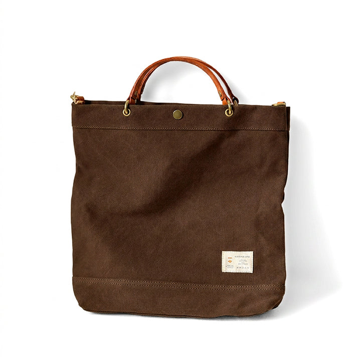 Canvas Tote Bag Leather Handle Vintage Large Shoulder Bag Crossbody